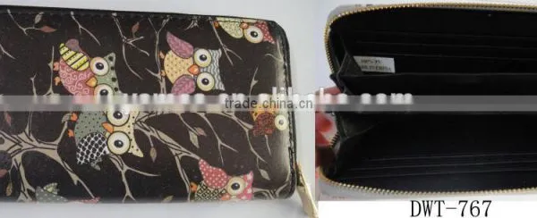 Fashion High Quality PU Stylish Print Owl Wallet photo-2