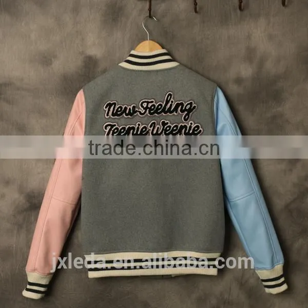 Custom Slim Fit Baseball Jacket for Woman photo-4