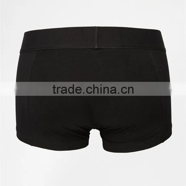 Comfortable and High Quality Man Underwear Plain Black Boxer Shorts for Men photo-2