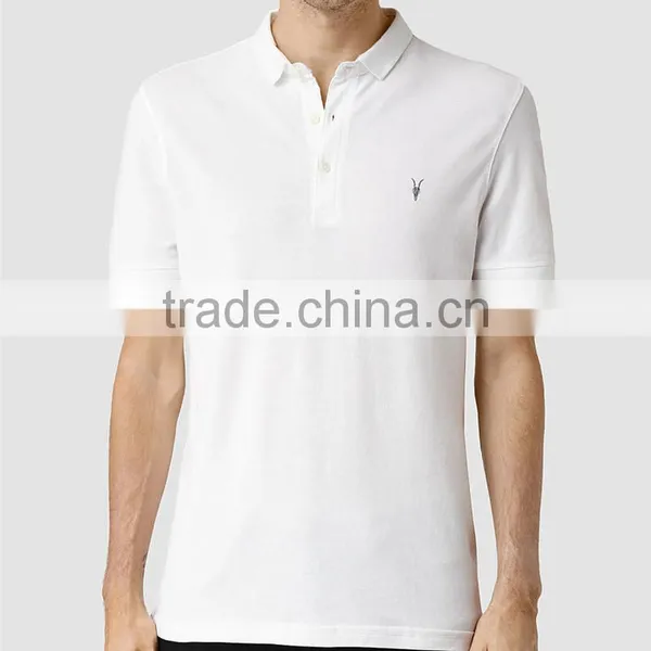 MGOO Custom Embroidery 100% Cotton Pique Polo Shirts Short Sleeves Mens Polo Chest Logo Company Shirts photo-2