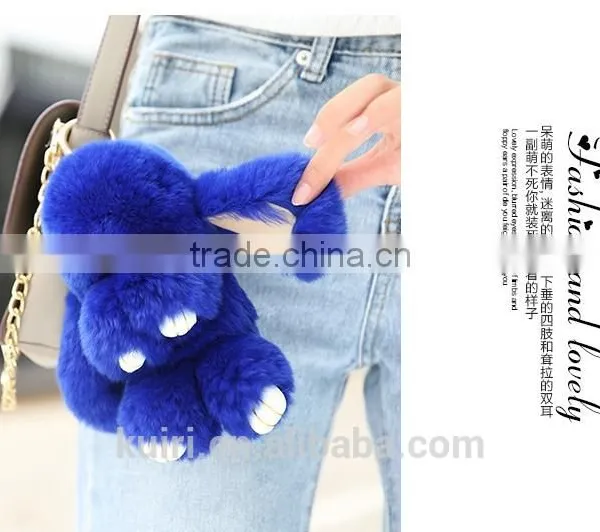 Lovely Rabbit Fur Rabbit Keychain Charm Pendant Keychains Fashion Jewelry Toy Doll Hanging Pendant Accessories Gift photo-4