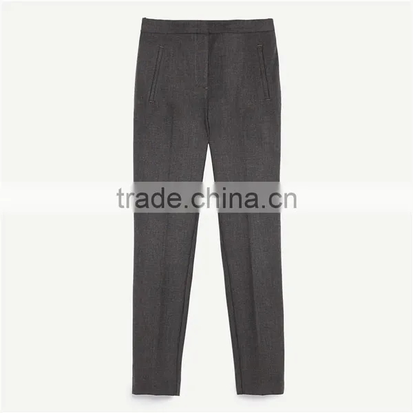 2017 OEM Front Zip Marl Stretch Waist Skinny Leg Trousers photo-6