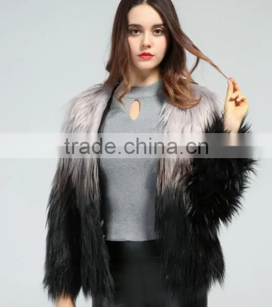2017 Fake Fur New Autumn and Winter Women Fur Fur Coat Long Sleeves Women Sweater Coat photo-3