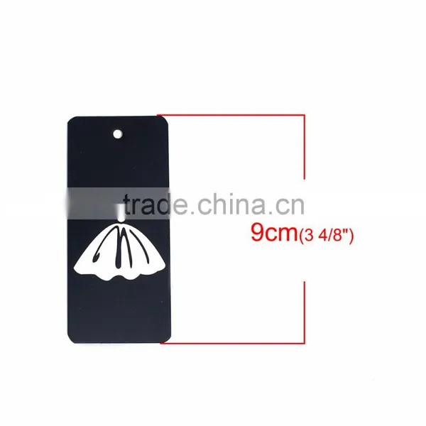 Paper Label Tags Rectangle Black Skirt Pattern 9cm(3 4/8") x 4cm(1 5/8"), 1 Piece photo-2