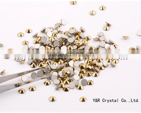SS5 1.7-1.8mm Aurum Color Round Flat Backs Non Hotfix Rhinestone photo-3
