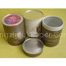 Complicated Food Grade Paper Tin Can / Tube Containers With Metal Bottom and Cap, PE Cap