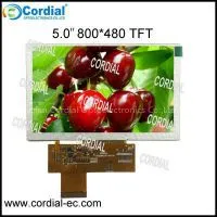 5.0 Inch 800x480 TFT LCD MODULE CT050PPL07, Optional With Resistive and Capacitive Touchscreen