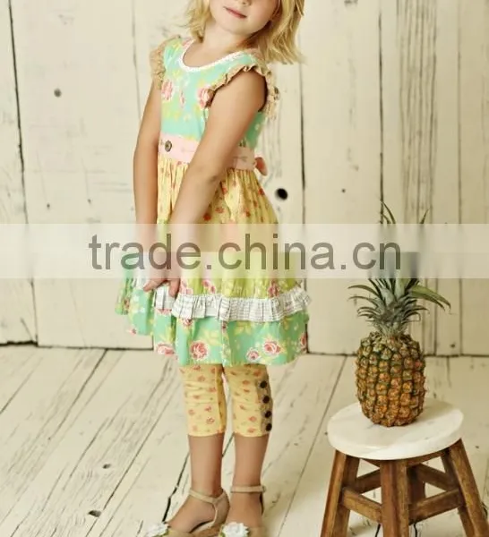 Hot Sale Organic Cotton Baby Boutique Outfit Summer Sweet Girl Clothing With Polka Dot photo-5
