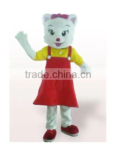 Red Female Cat Plush Adult Mascot Halloween Costume
