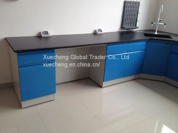 All Steel Side Lab Table 6m Long Wall Bench photo-3