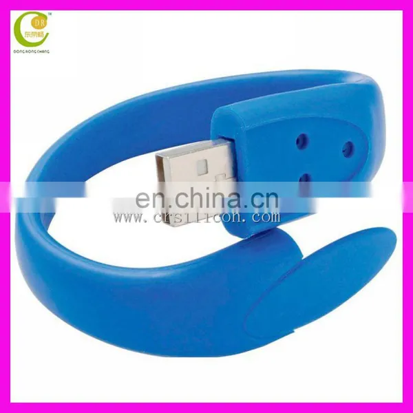 2017 Custom Design Silicone 32GB Silicone Wristband / Bracelet / Rubber Band USB Flash Drive for Promotional Gift photo-3