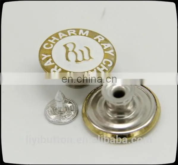 Direct Sale From Factory, Fashionable Bronze With Painting Brass Removable Button for Garment photo-2