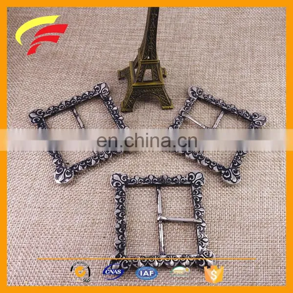 Metal Vintage Square Shape Pin Buckle Antique Style Tri-glide H Belt Buckle photo-6