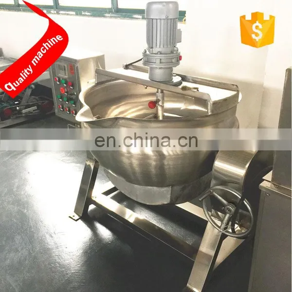 Stainless Steel Electric Tiltable Jacket Kettle Cooking Pot With Stirring Mixer photo-6