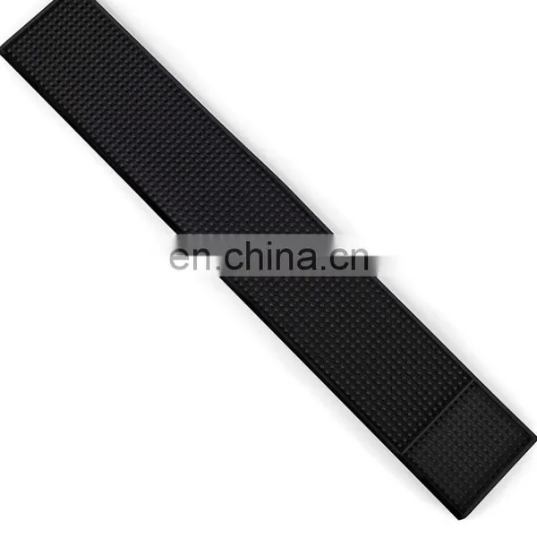 PVC Rectangular Black Water Coaster With Anti-slip Function for Bar Counter photo-6