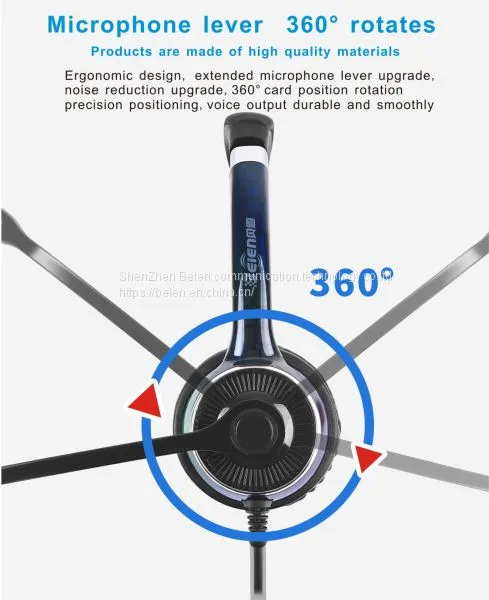 China Beien FC21 RJ Telephone Call Center Headset Noise-cancelling Headset Online Learning photo-5