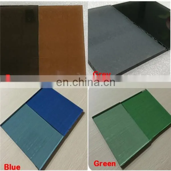 Heat Reflection Grey Blue Green Bronze Window Glass Factory Colored Tinted Building Glass photo-2