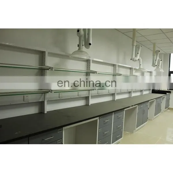 Microbiology Lab Table Metal Work Bench With Underneath Cabinets photo-4