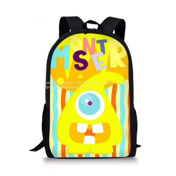 Cute Little Monster Kid School Bags Backpack Kindergarten Schoolbag 3D Cartoon Unisex Customized Logo Packing photo-5