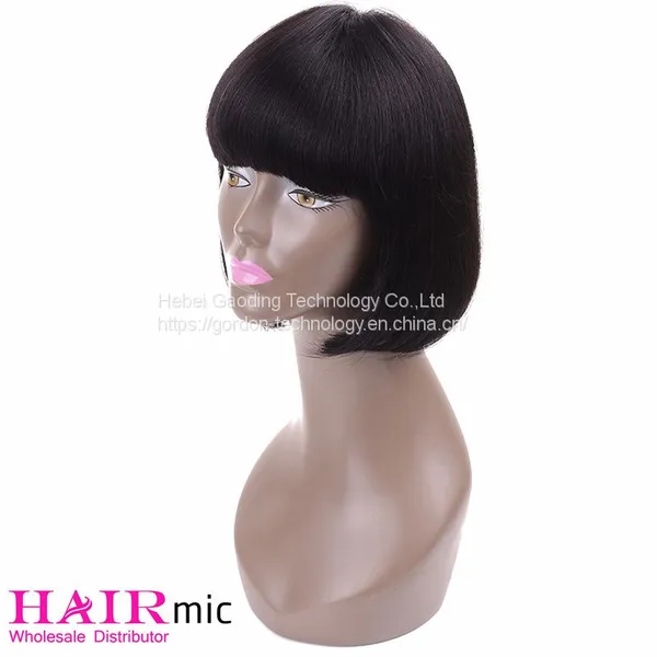 High Ending Bob Wig With Bang Natrual Color Wholesaler photo-3