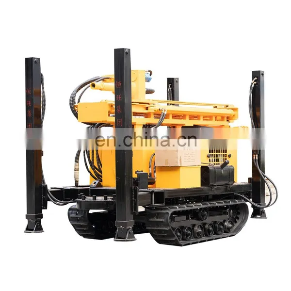 China HW BRAND 300m-1000m Depth Pneumatic Rock Blasting Drill Rig For Mining And Quarry Drilling photo-3