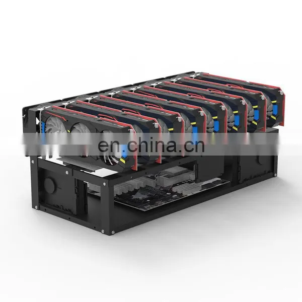 Hot Selling Motherboard Rig Frame 8 GPU Steel Open Air Frame Chassis For Motherboard Case Rack photo-4