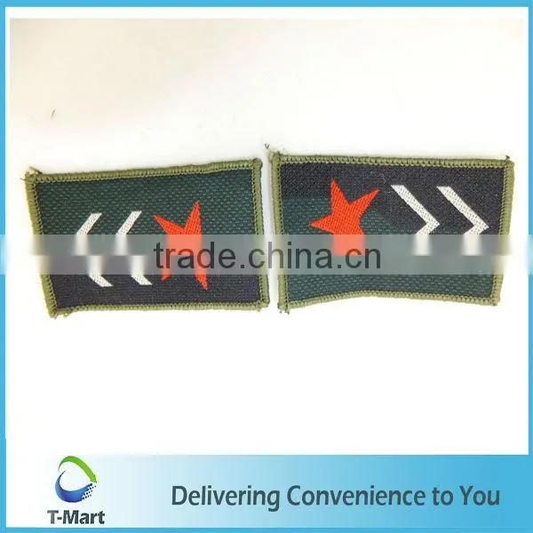 High Quality Embroidery Badge/Sticker/patch Design Woven Label for Clothings, Bags, and Garments