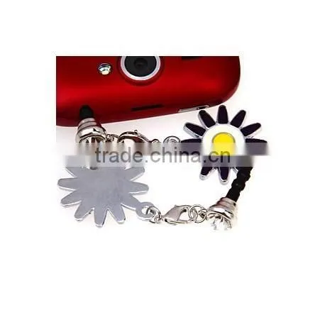 Customized Hand Enamel Mobile Phone Stainless Steel Anti Dust Plug Jewelry photo-2