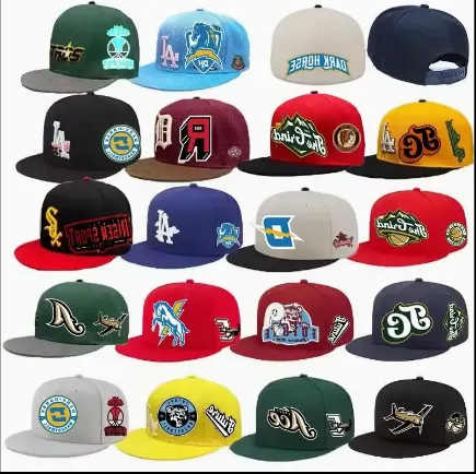 Custom 6 Panel 3D Embroidery Flat Brim Embroidered Logo Outdoor Sports New Fashion Snapback Baseball Cap