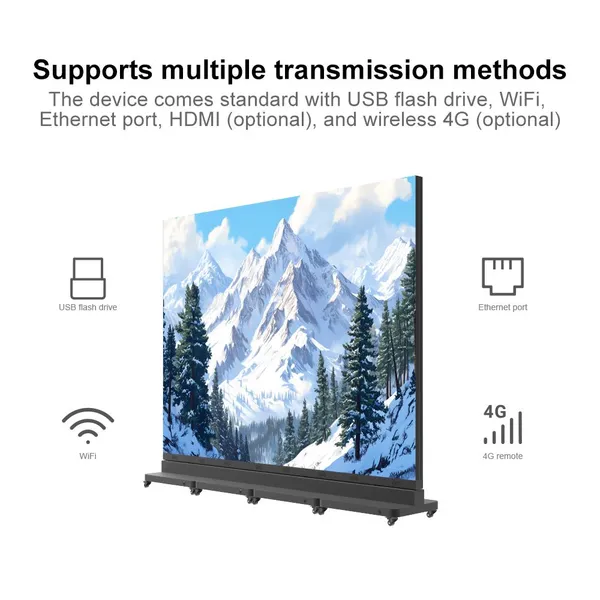 LED Vertical Advertising Machine Display Floor-standing Mobile Poster Screen Shopping Mall Hotel Event Promotional Display Screen photo-5