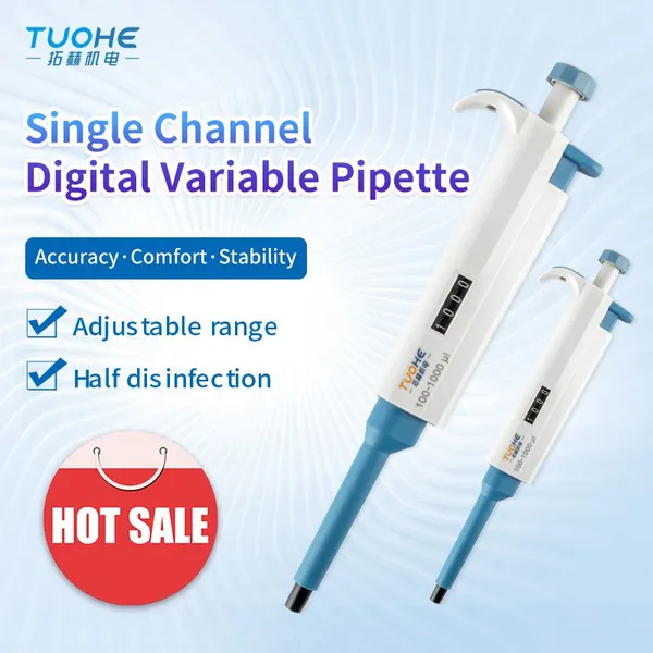 Tuohe single-channel pipette 0.1-10ml half-disposable sterile pipette gun suction tubeMulti-channel pipette