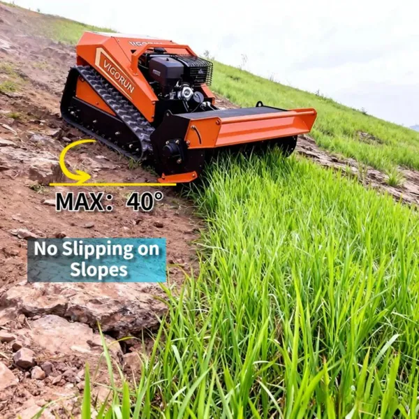 Vigorun Industrial 4-Stroke 420cc Gasoline Radio Controlled Mulcher Lawn Mower With 800mm Cutting Height for Golf Courses photo-2