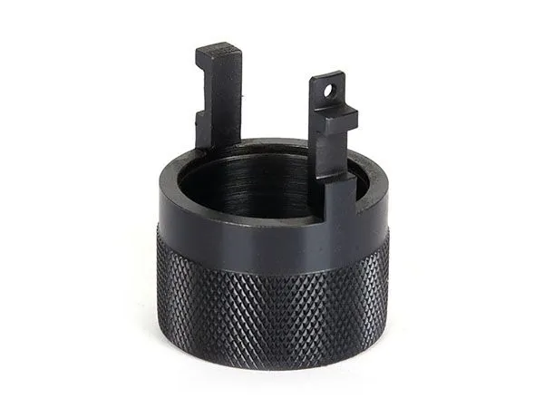 High Precision CNC Machined Black Anodized Knurled Nut Custom Aluminum Threaded Adjustment Knob With OEM ODM Service photo-2