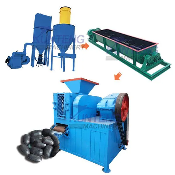 Pillow Shaped Charcoal Forming Machine Iron Powder Ball Pressing Machine Production Line EPC