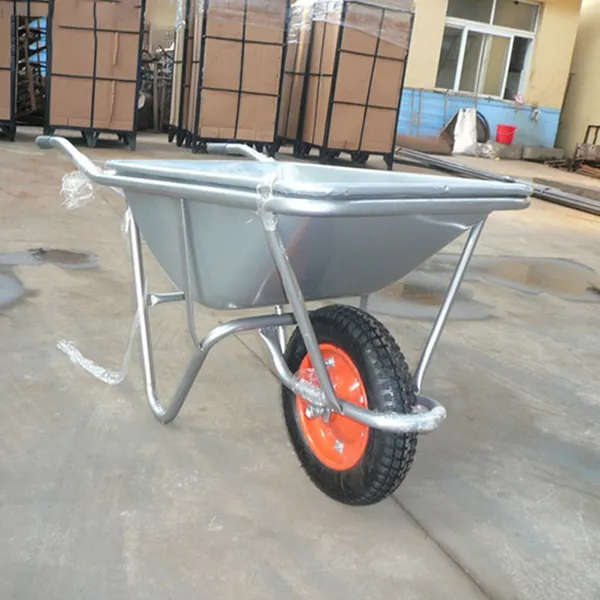 Strong Frame Steel Tray Wheel Barrow With Pneumatic Wheel for African Importers OEM Bulk Order Support for Farm Construction and Garden Use photo-2