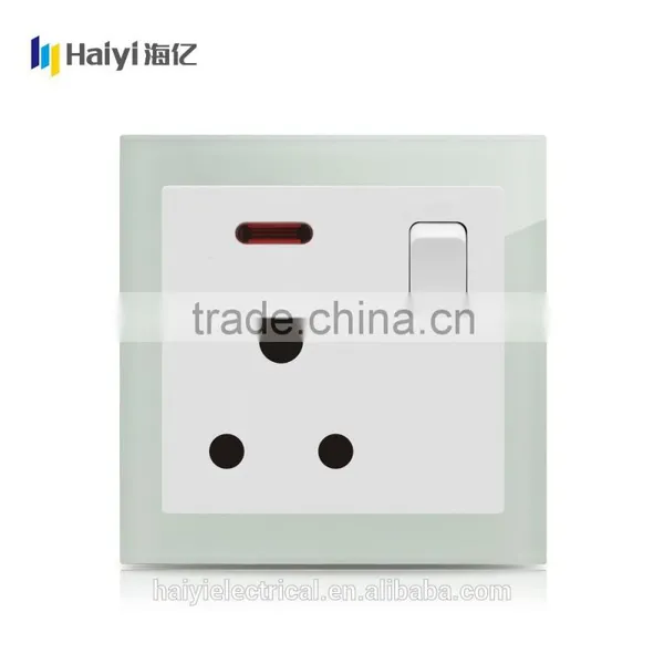 13A Socket AQUA Glass Panel UK Standard 13A Electrical Wall Socket photo-3