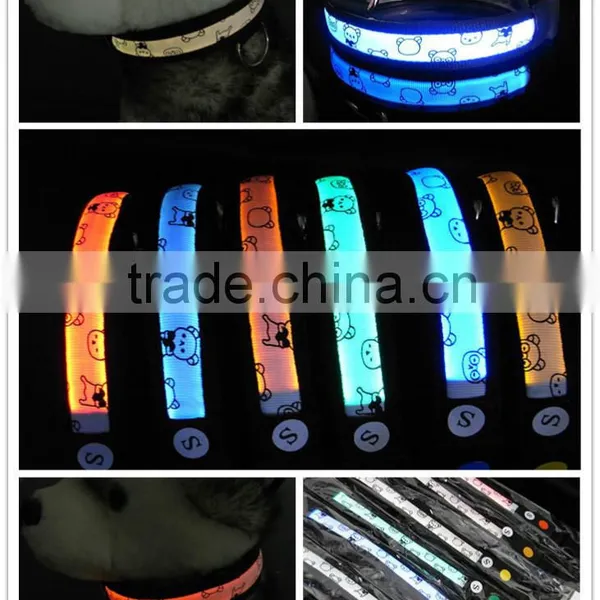 Led Shining Dog Collars on Neck, Glow in the Dark photo-4
