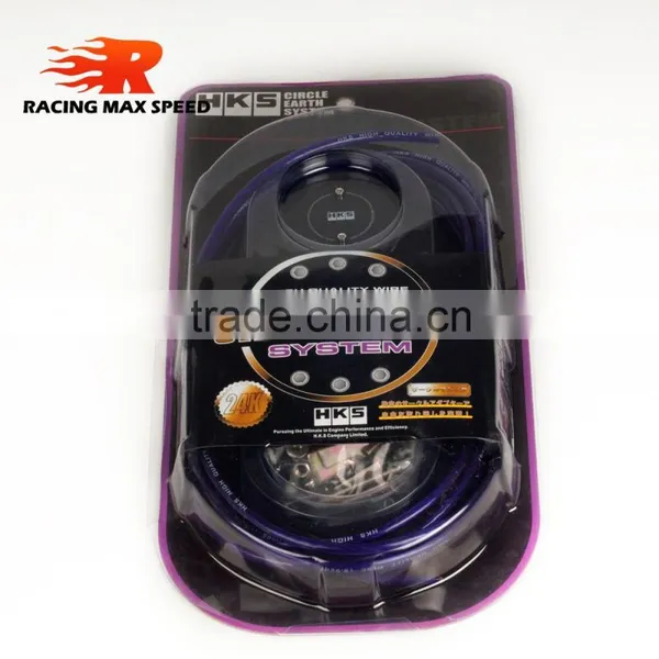Universal 24K Gold Circle Earth Grounding Racing Cable Wire Kit Grounding Wire Kit photo-2