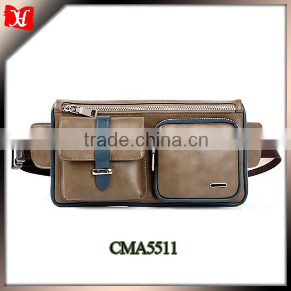 2014 Genuine Leather Waist Pack Waist Bag Belt Bag for Men