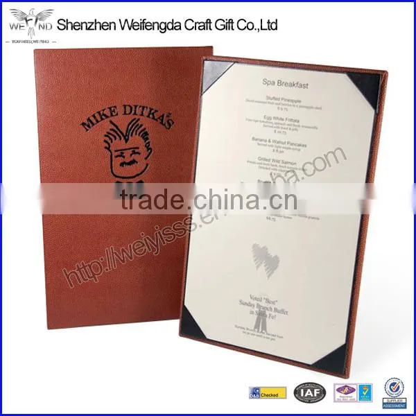 Unique Fashion 4.5*14'' PU Leather Drink Menu Holder photo-2
