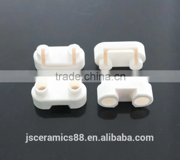 95% Alumina Ceramic Head With Two Holes for Electric Heating Tube photo-3