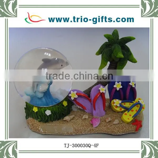 Polyresin Dolphin Slipper Snow Globe photo-3