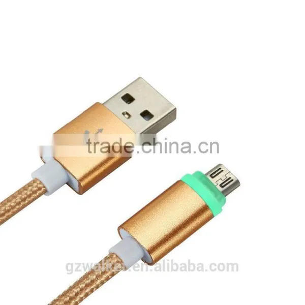 2016 New Premium High Quality Aluminum Nylon LED Light Charger Usb Data Cable for Iphone 6 6 Plus 6s 6s Plus Micro Wire Cable photo-5