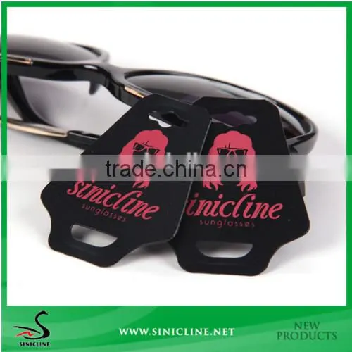 Sinicline Useful Black Paper Sunglasses Hanger With Logo Printed photo-2