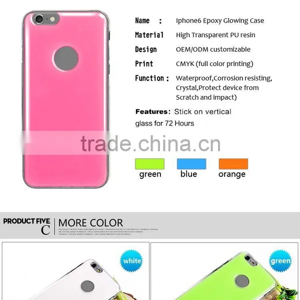 Glowing Epoxy Gel Skin Case Cover for Iphone 5s for Samsung Galaxy S4 Case photo-3