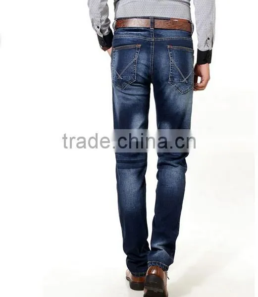 Fashion Straight Slim Jeans Classic Denim Trousers Fall Winter Elastic Long Pants Quality Trousers photo-3