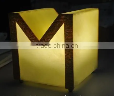 Rechargable Battery Operated Wedding Party Night Club Bar Glowing Light up Decoration Letter Led Table Lamp photo-5