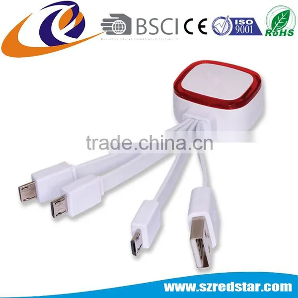 6 in 1 Colorful Multi Light Up USB Charging Charger Cable for Iphone and Android Mobile photo-4