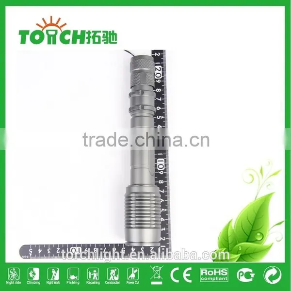 C REE 10W LED Zoomable Flashlight 2000LM Lampe Tactique Linterna Tactique photo-4