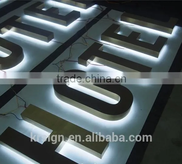 Custom Wall Back Lighted LED Alphabet Letter Backlit 3D Sign photo-2